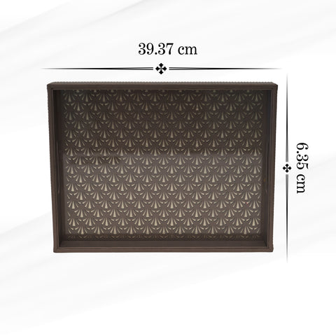 Crest Leather Tray